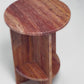 Red Travertine Side Table