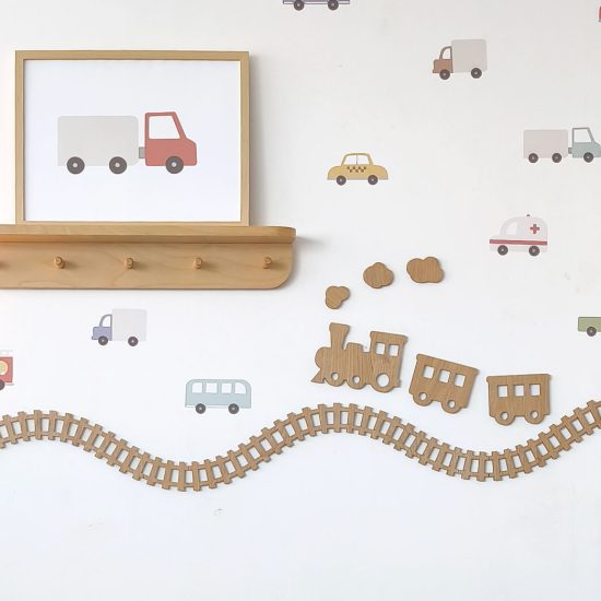 Wooden Train Wall Décor for Kids' Room -  Wasilaah