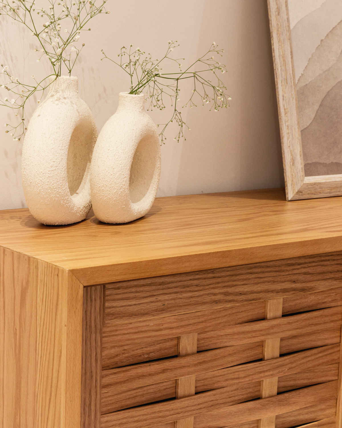 Oak Sliding Shoe Storage - Wasilaah