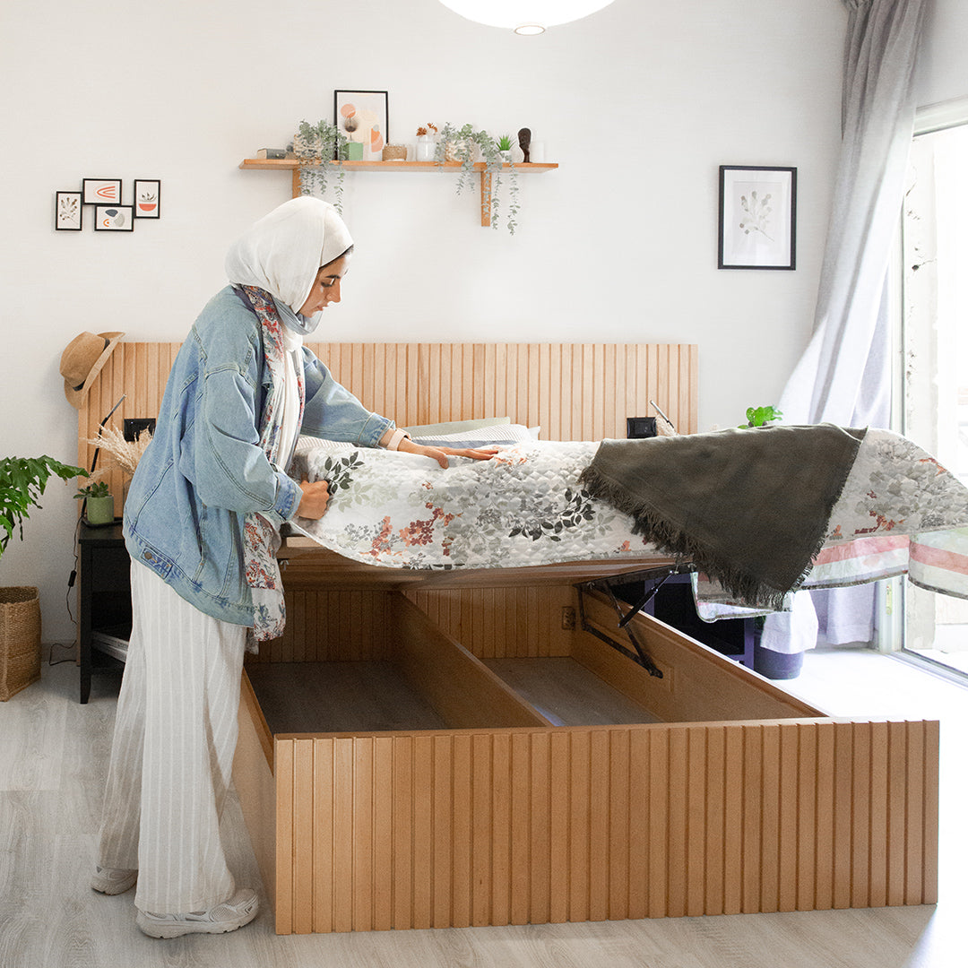 The Dreamy Bed | Natural Zan Wood | Bed Furniture