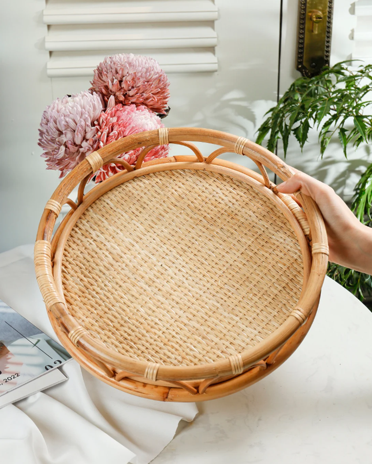 Rattan Serving Tray - Wasilaah