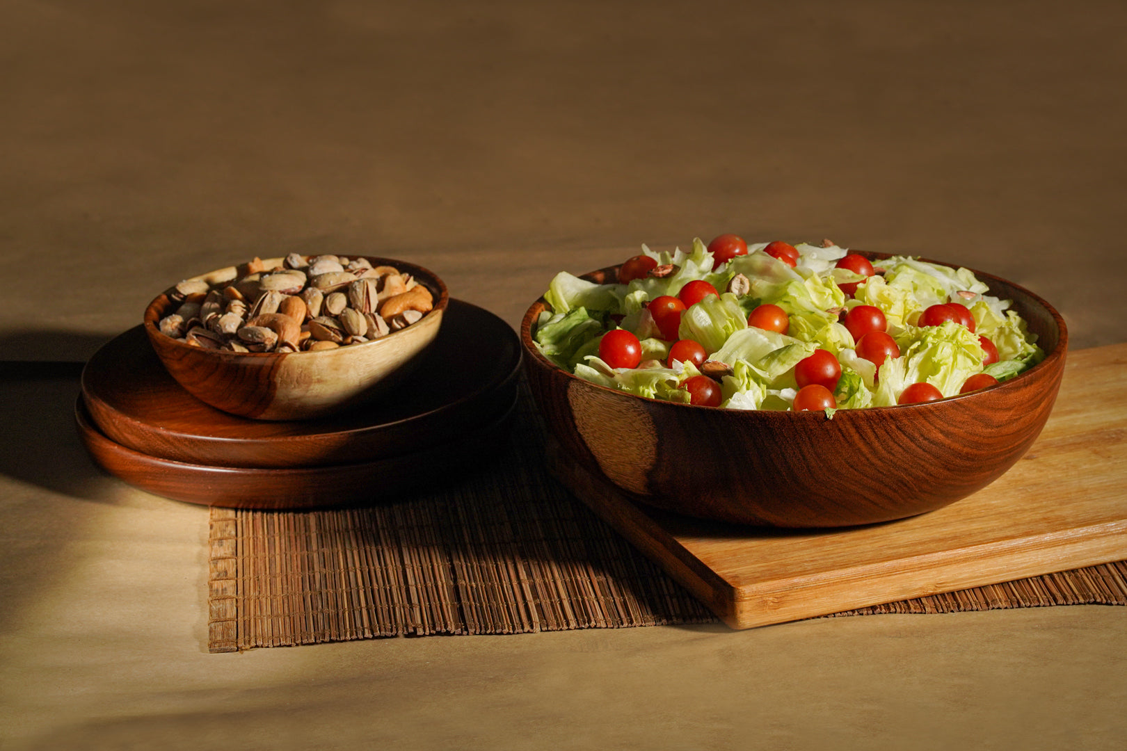 Large Wooden Serving Bowl - Wasilaah