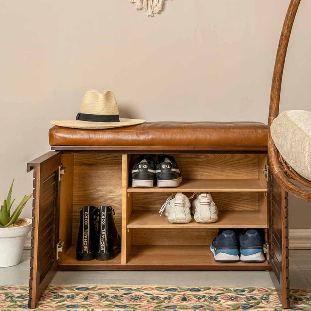 WALNUT SHOE STORAGE - Wasilaah