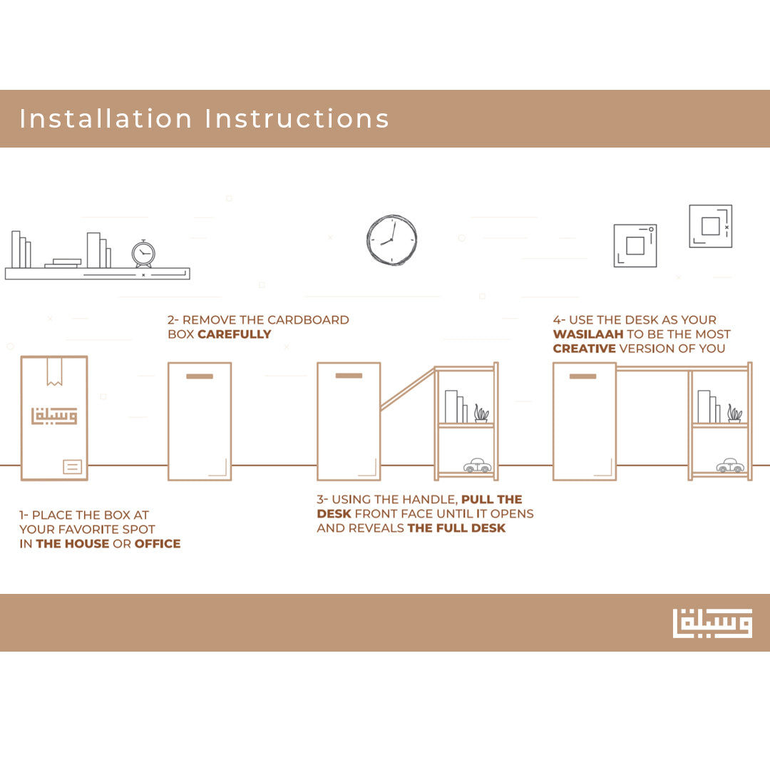 Ovile Foldable Desk - Wasilaah