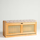 Light Rattan Shoe Storage Bench - Wasilaah